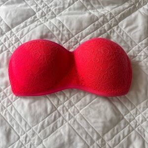 PINK Victoria's Secret Lace Bandeau in Bright Pink
